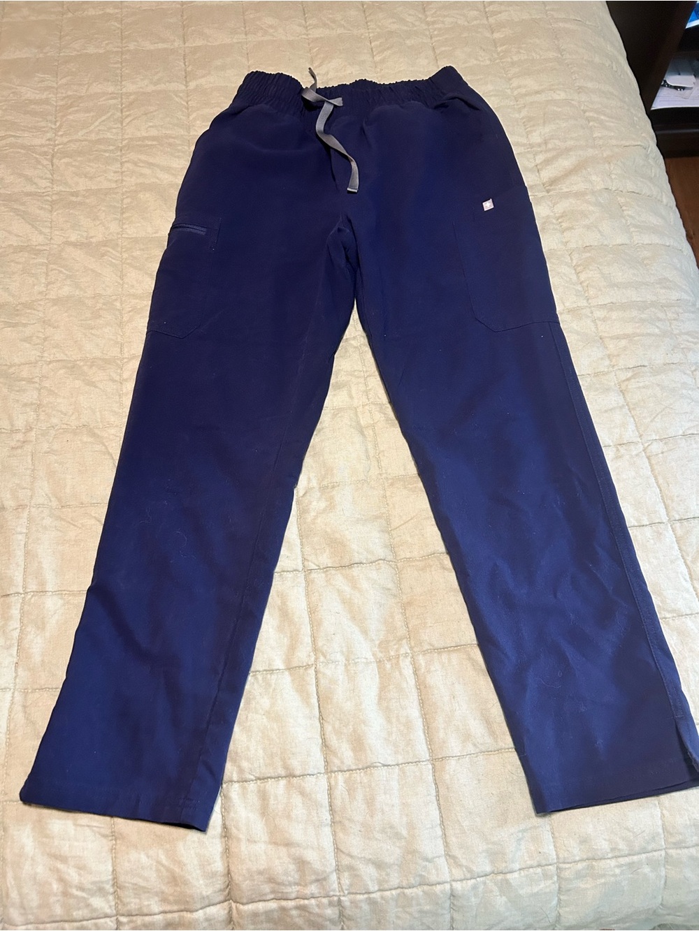 Figs Women's Navy Elastic-Waist Drawstring Joggers